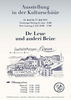 Flyer De Leue und anderi Beize